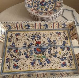 Melamine Matching  Plate and Tray